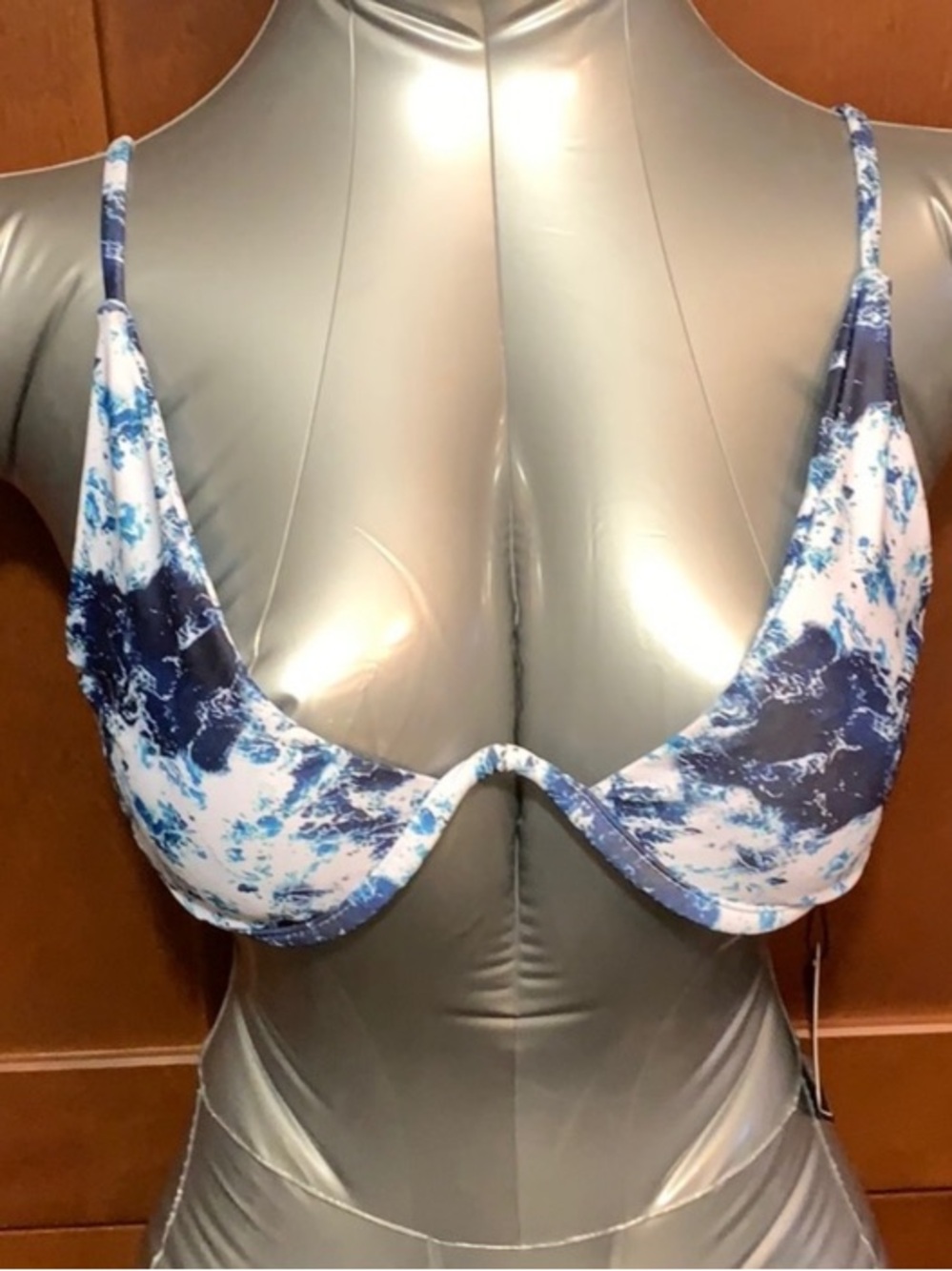 Marble Print bikini top tie dyed look